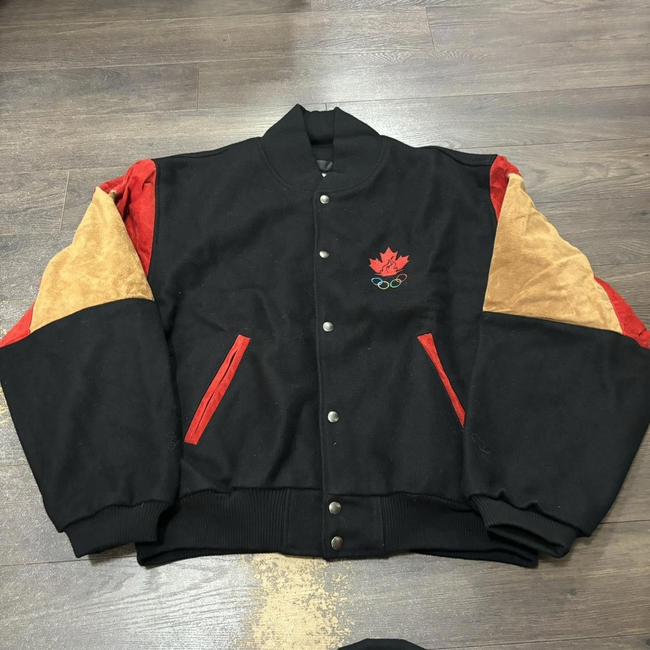 Designer Team Canada Olympics Coco Valley Wool Varsity Jacket 90s XL Size US XL / EU 56 / 4 - 4 Thumbnail