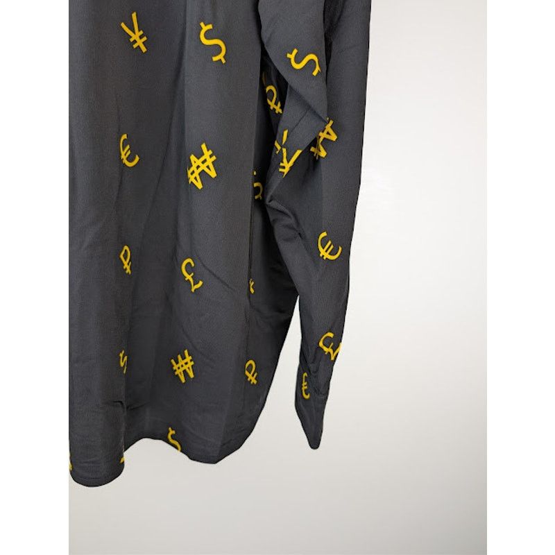 Vetements o1rshd1 Currency Print Button Up Shirt in Black Size US L / EU 52-54 / 3 - 14 Thumbnail