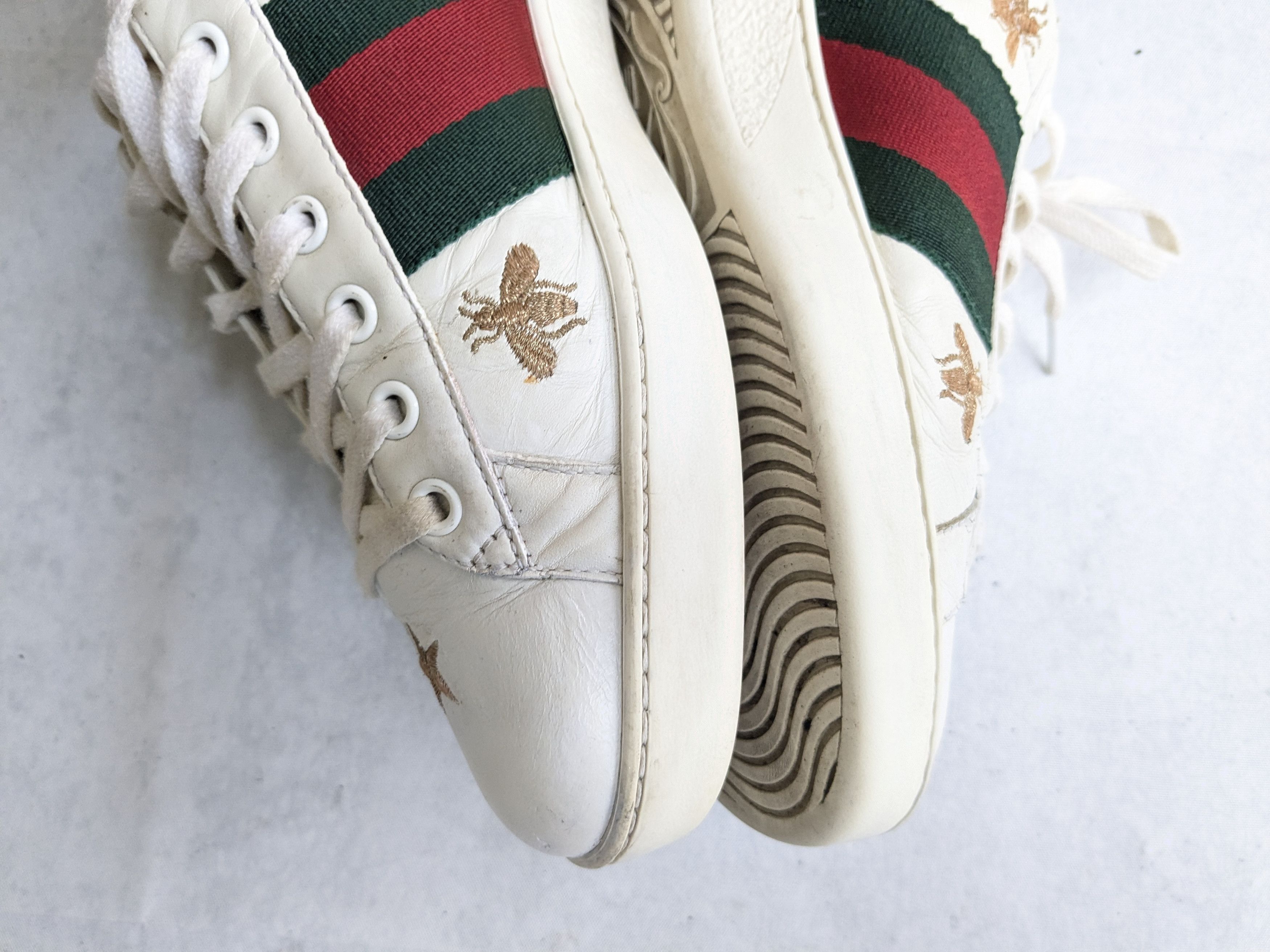 Gucci Gucci Ace Sneakers White Stats Bee 7.5 Low Tops Size US 7.5 / EU 40-41 - 9 Thumbnail