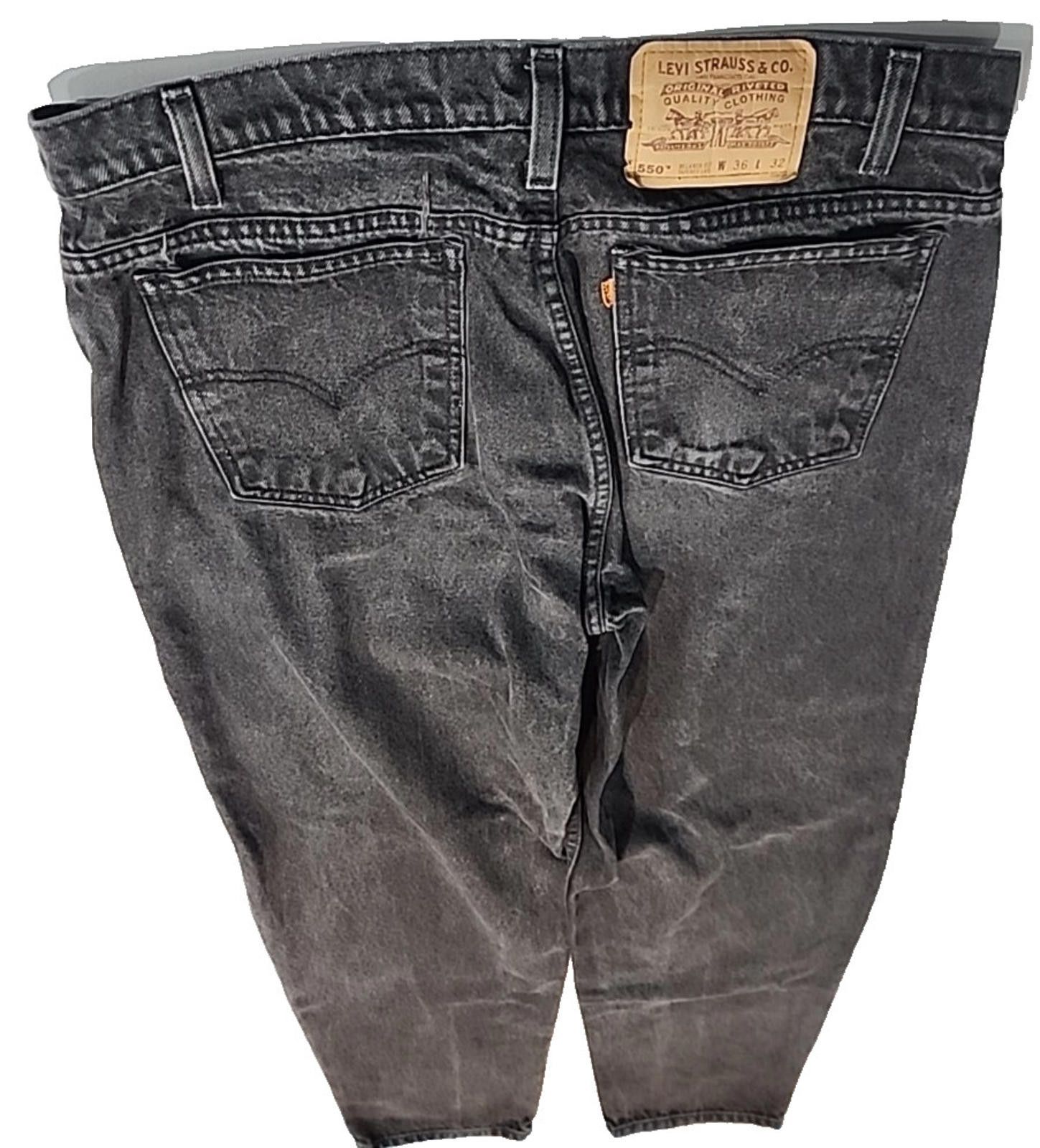Levi's Levi's 550 Black Jeans Actual 34Wx31 Relaxed Fit Tapered Leg Size US 34 / EU 50 - 1 Thumbnail