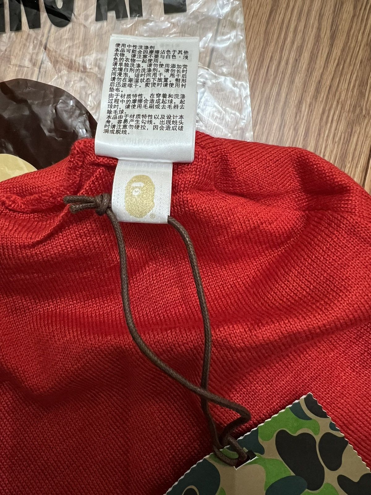 Bape Bape Red Camp Shark Beanie Size ONE SIZE - 4 Thumbnail