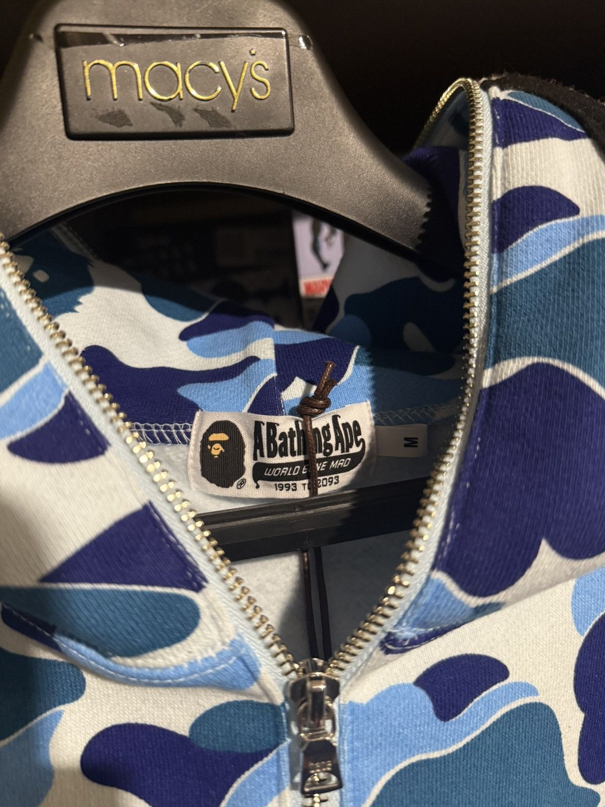 Bape Bape Baby Blue Shark Quarterzip Hoodie Size US M / EU 48-50 / 2 - 2 Thumbnail