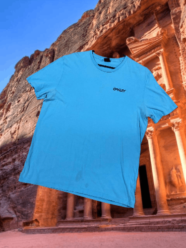 Oakley Vintage blue T-shirt Oakley big logo Y2K streetwear Size US XL / EU 56 / 4 - 1 Thumbnail