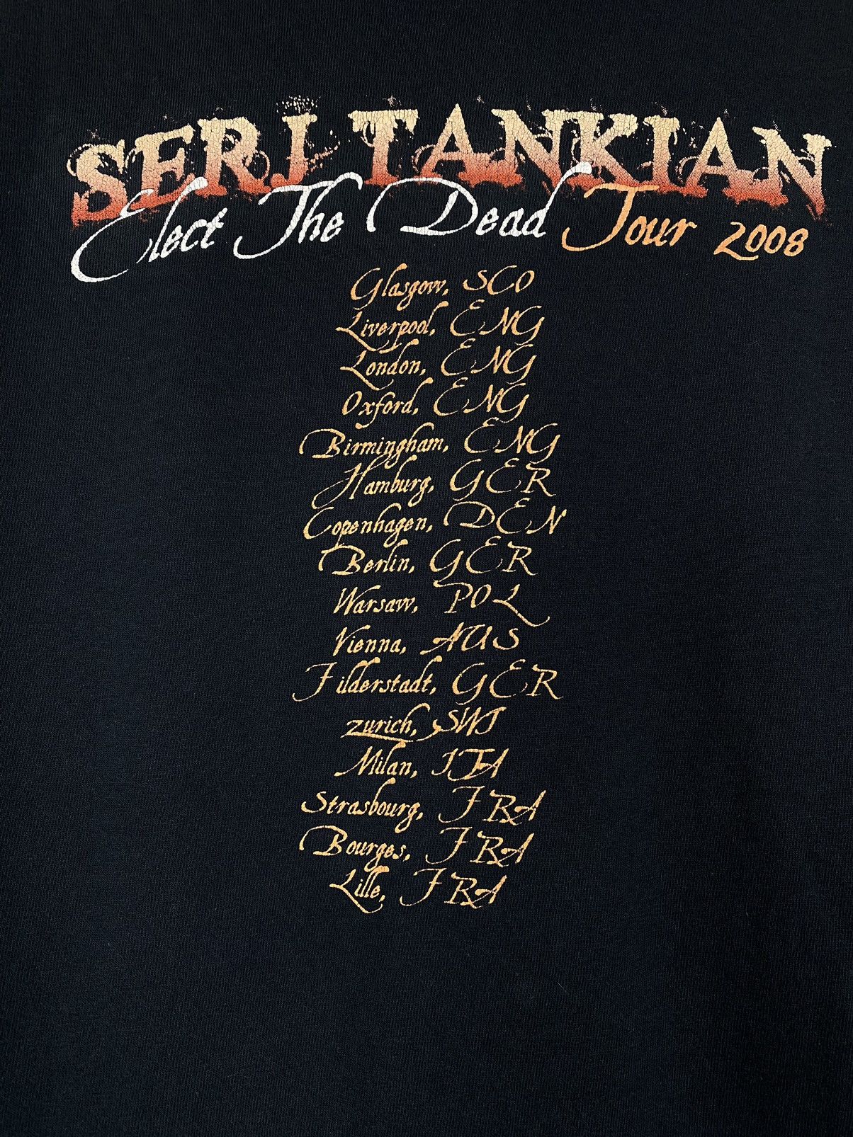 Gildan ? Serj Tankian Vintage Elect The Dead Tour 2008 Band T 