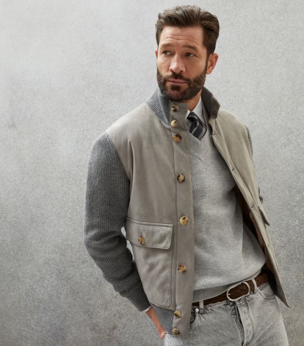 Brunello Cucinelli Jacket in Grey Size US L / EU 52-54 / 3 - 5 Thumbnail