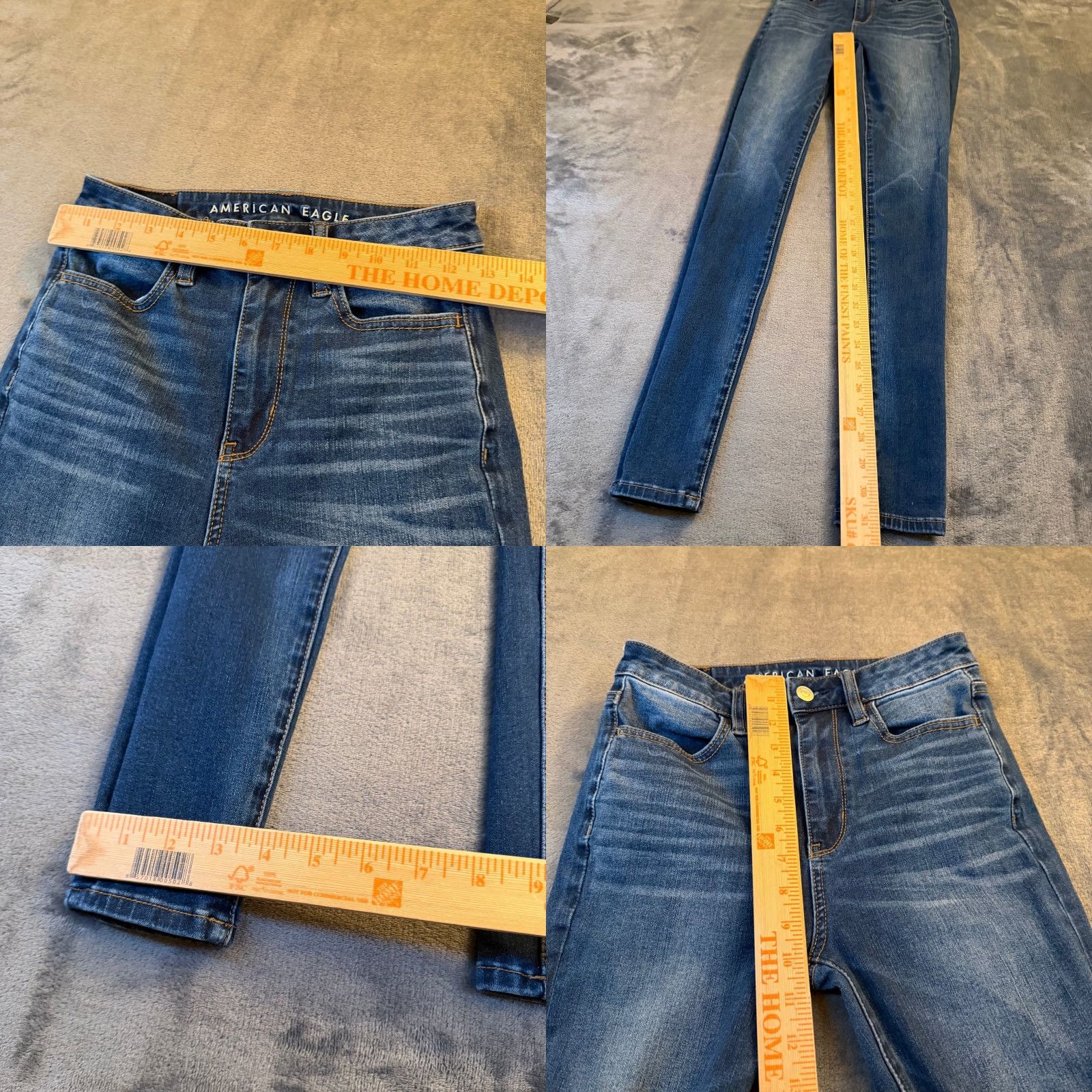 Vintage American Eagle Super Hi Rise Jegging Jeans Medium Wash Women 2 X-long Size 26" / US 2 / IT 38 - 8 Thumbnail