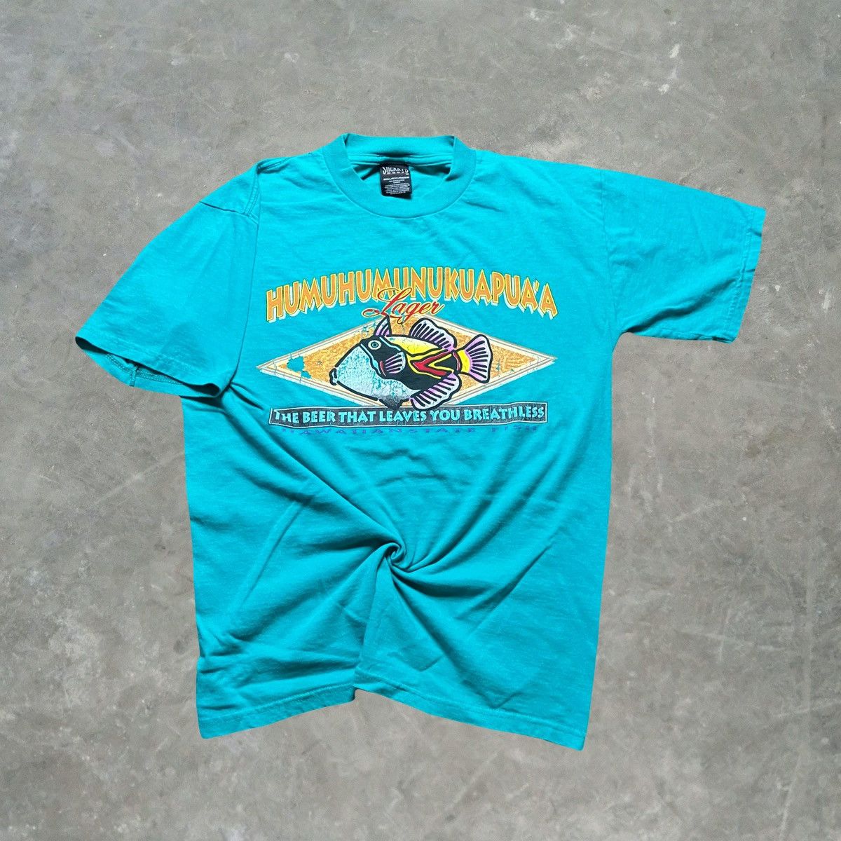 Vintage Vintage Humuhumunukuapua'a Hawaiian Lager Graphic T Shirt Size US S / EU 44-46 / 1 - 1 Thumbnail