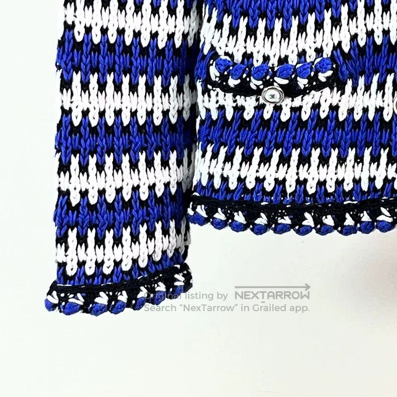 Chanel Chanel 21C blue and white knitted jacket Size XS / US 0-2 / IT 36-38 - 5 Thumbnail