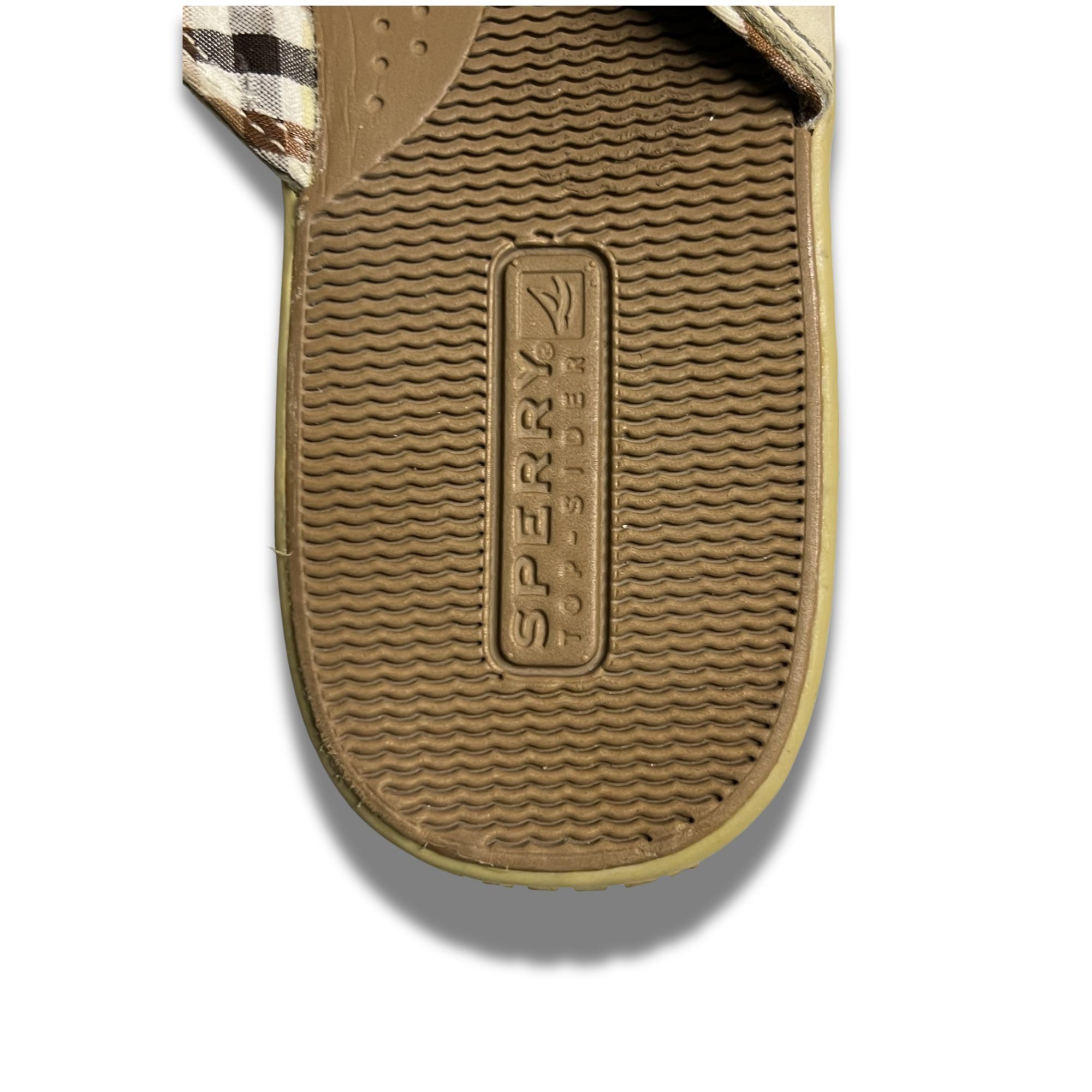 Sperry Sperry Womens Seafish Thong Sandals Size 9 Brown Plaid Leath Size US 9 / IT 39 - 4 Thumbnail