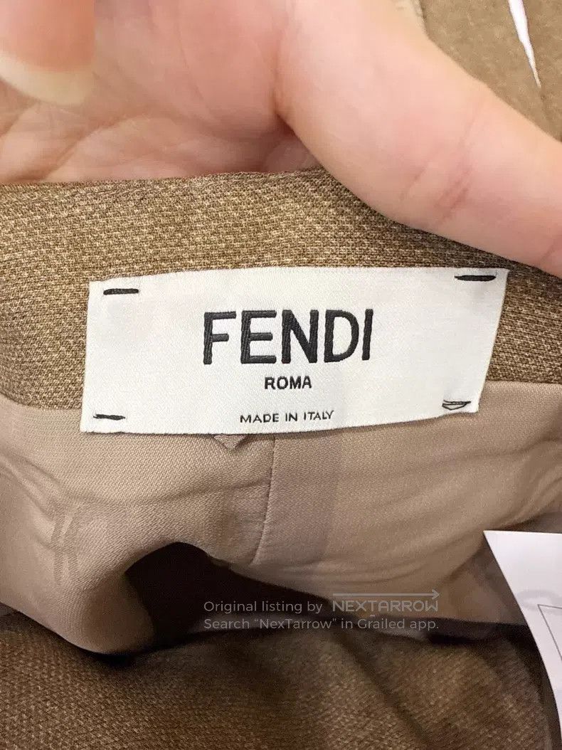 Fendi Fendi Khaki notch lapel blazer + half skirt Size XS / US 0-2 / IT 36-38 - 8 Thumbnail