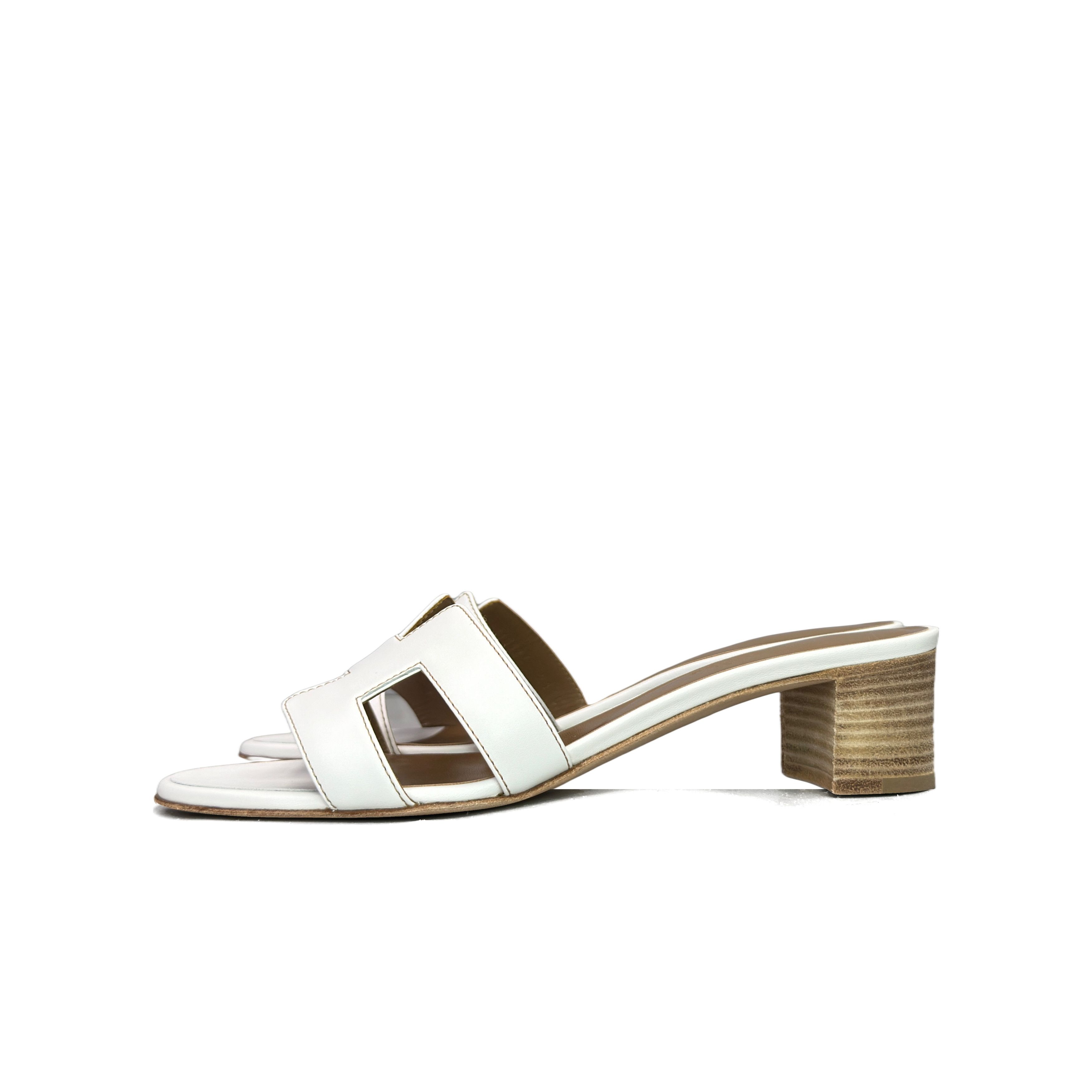 Hermes Hermès Oasis H-Cutout Block Heel Sandals Size 38.5 Size US 8.5 / IT 38.5 - 1 Thumbnail