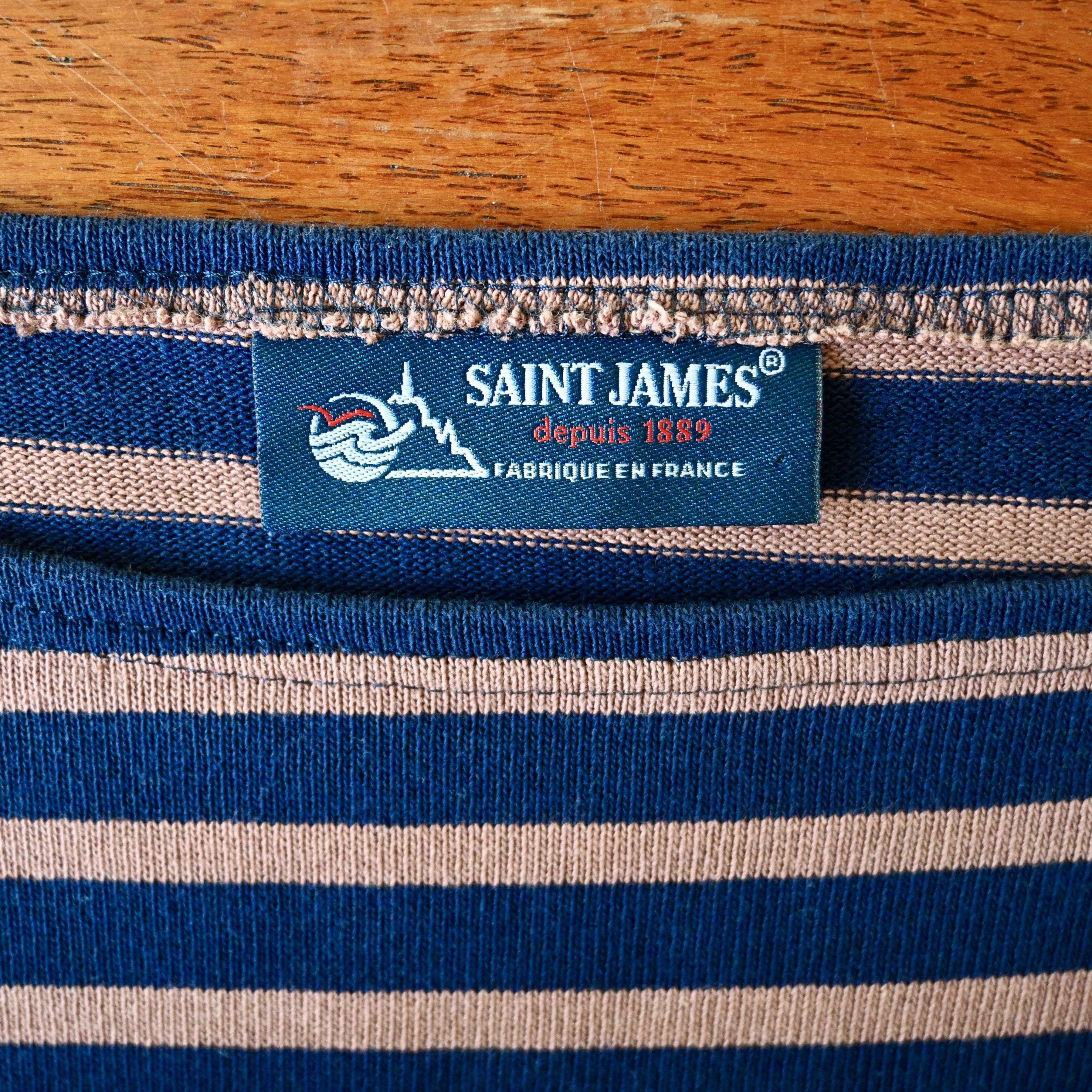 Saint James SAINT JAMES "OUESSON" heavyweight cotton breton shirt, 4/M Size US M / EU 48-50 / 2 - 8 Thumbnail