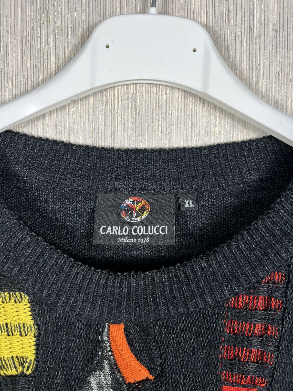 Carlo Colucci Vintage Carlo Colucci coogi 3D patterned monogram sweater Size US XL / EU 56 / 4 - 11 Thumbnail