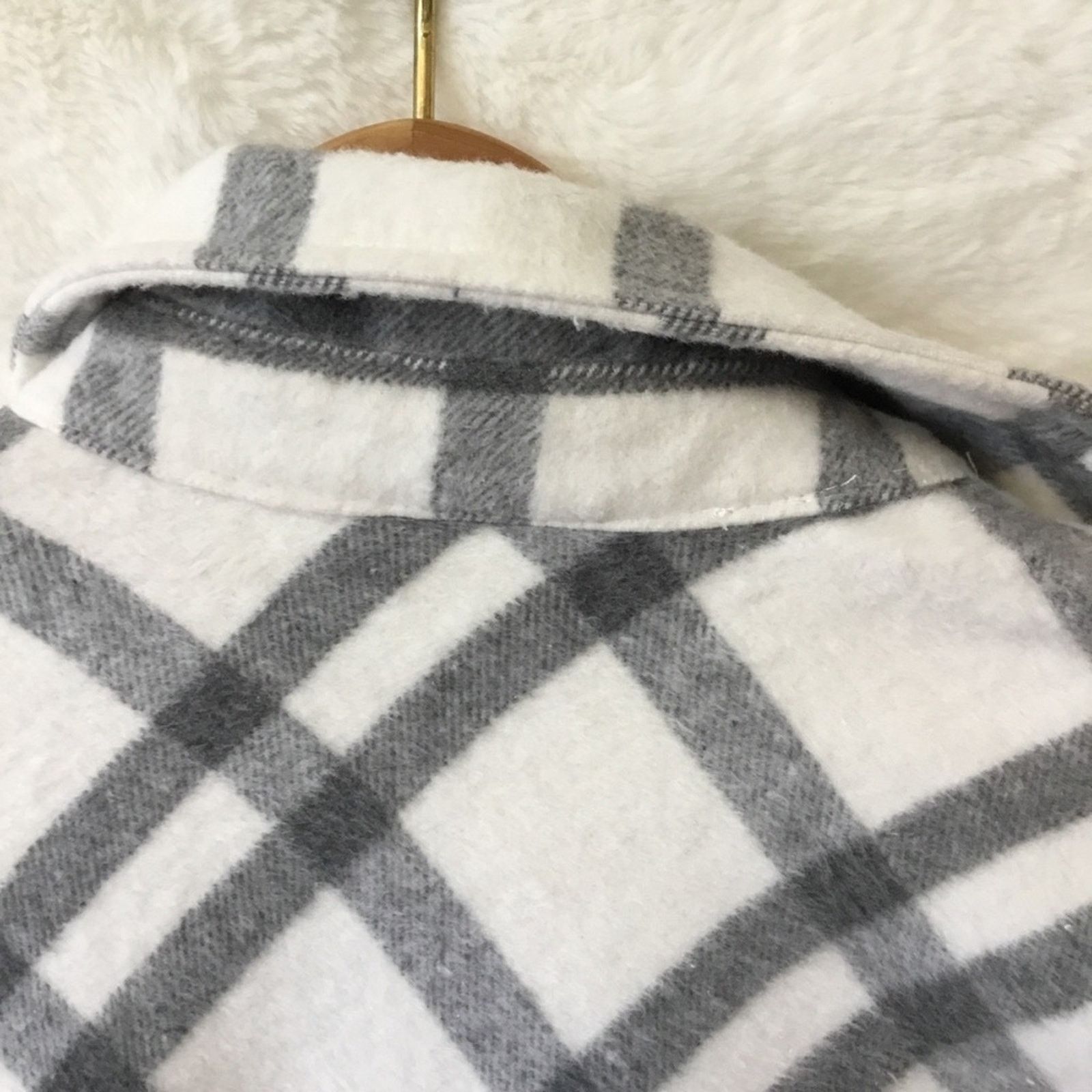 Other Thread & Supply Grey White Plaid Button Lined Jacket Size XS / US 0-2 / IT 36-38 - 15 Thumbnail