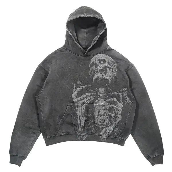 VIBE #20 Skull Print Hoodie Sweetshirt Size US L / EU 52-54 / 3 - 6 Thumbnail