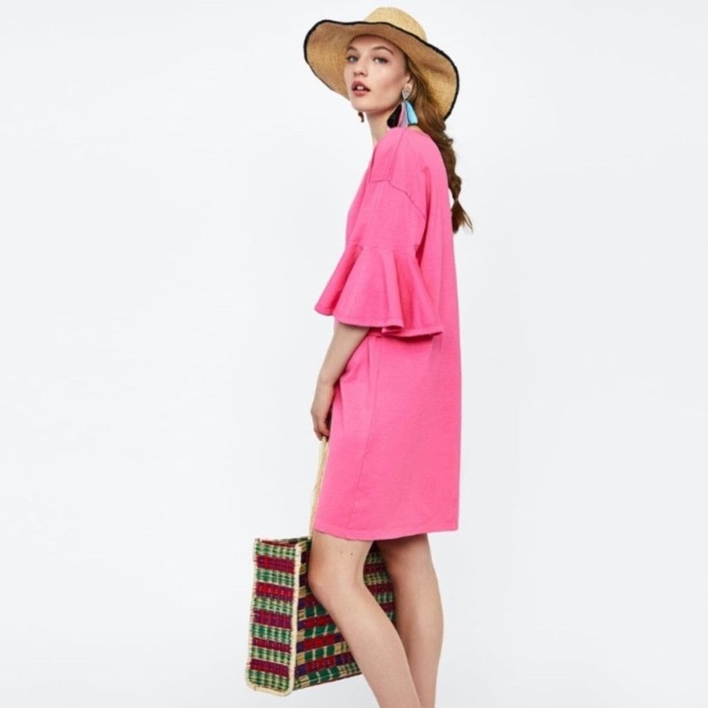 Zara Zara Ruffle Sleeve Dress Size S / US 4 / IT 40 - 4 Thumbnail
