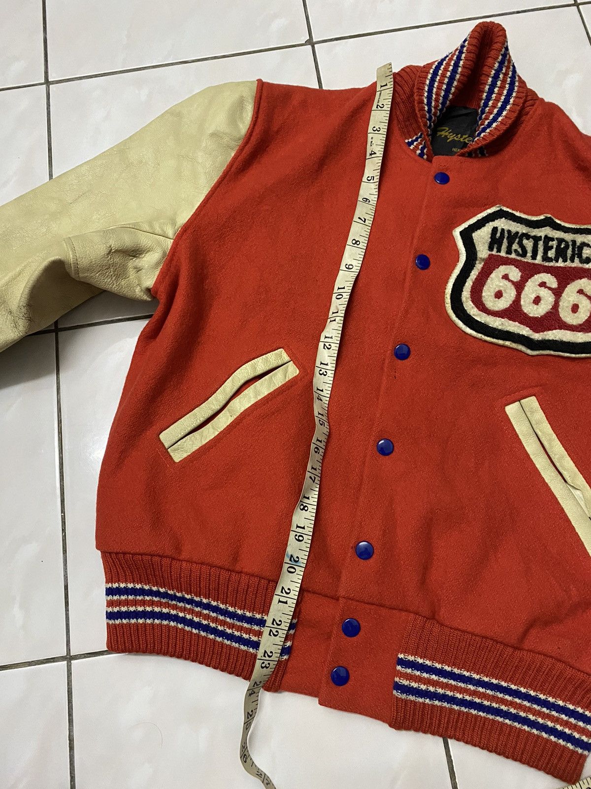 Vtg 90s Hysteric Glamour 666 Jacket Varsity Red Colour