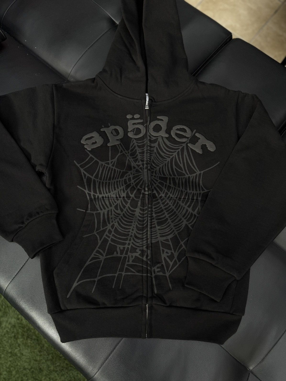 Sp5der Sp5der Worldwide Phantom Black Zip Up Hoodie XS (NEW Size US XS / EU 42 / 0 - 1 Thumbnail