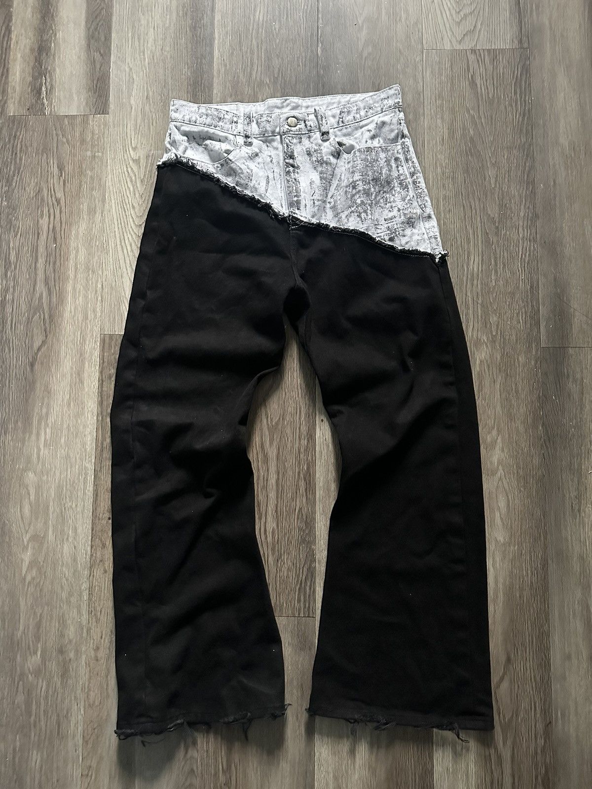 image of Vintage Mystery Man Hybrid Ink Spill Denim in Black, Men's (Size 31)