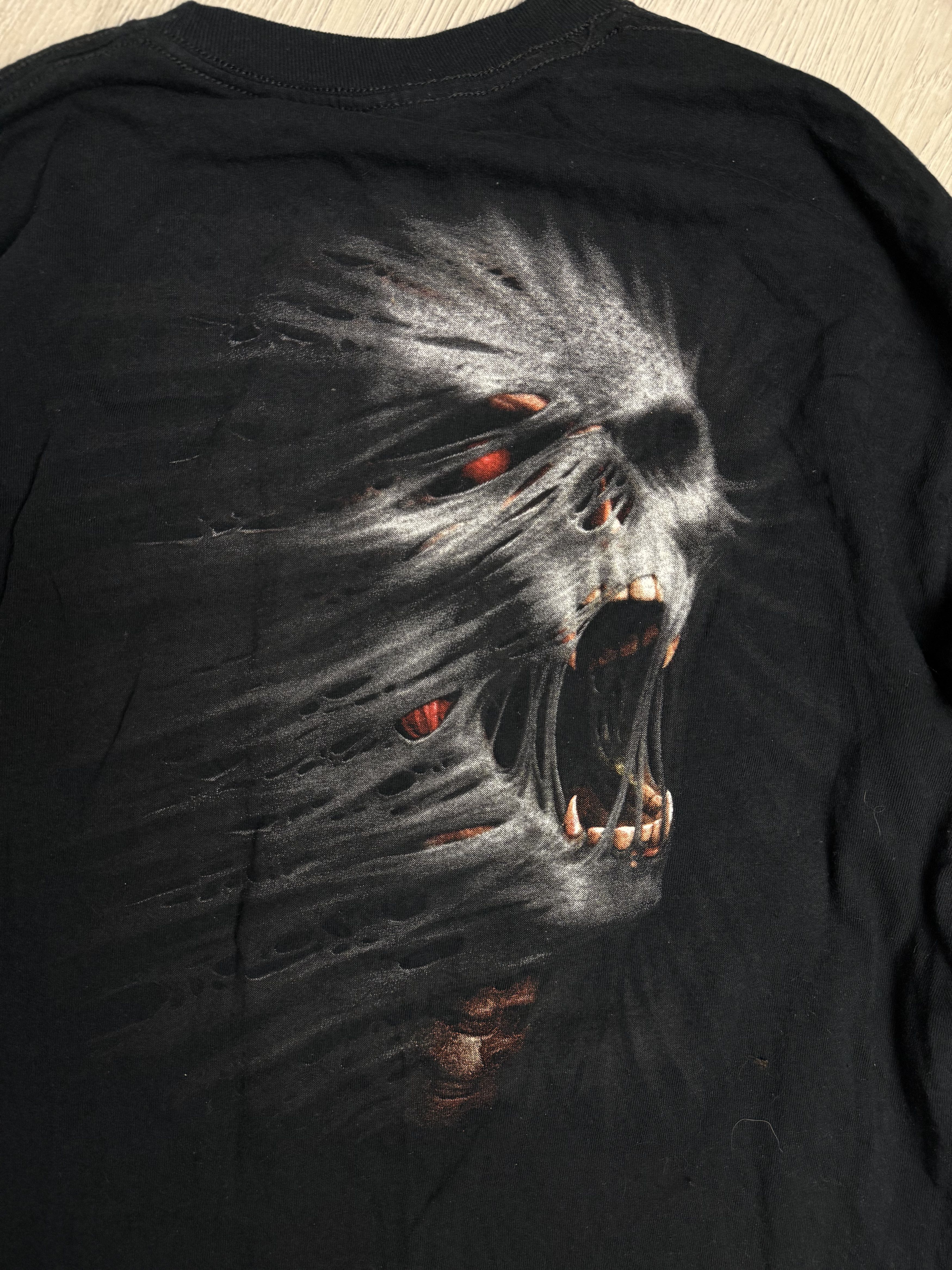 Band Tees × Japanese Brand Vintage Y2K Spiral Scream Skull Horror Rock Tee Shirt Size US L / EU 52-54 / 3 - 6 Thumbnail