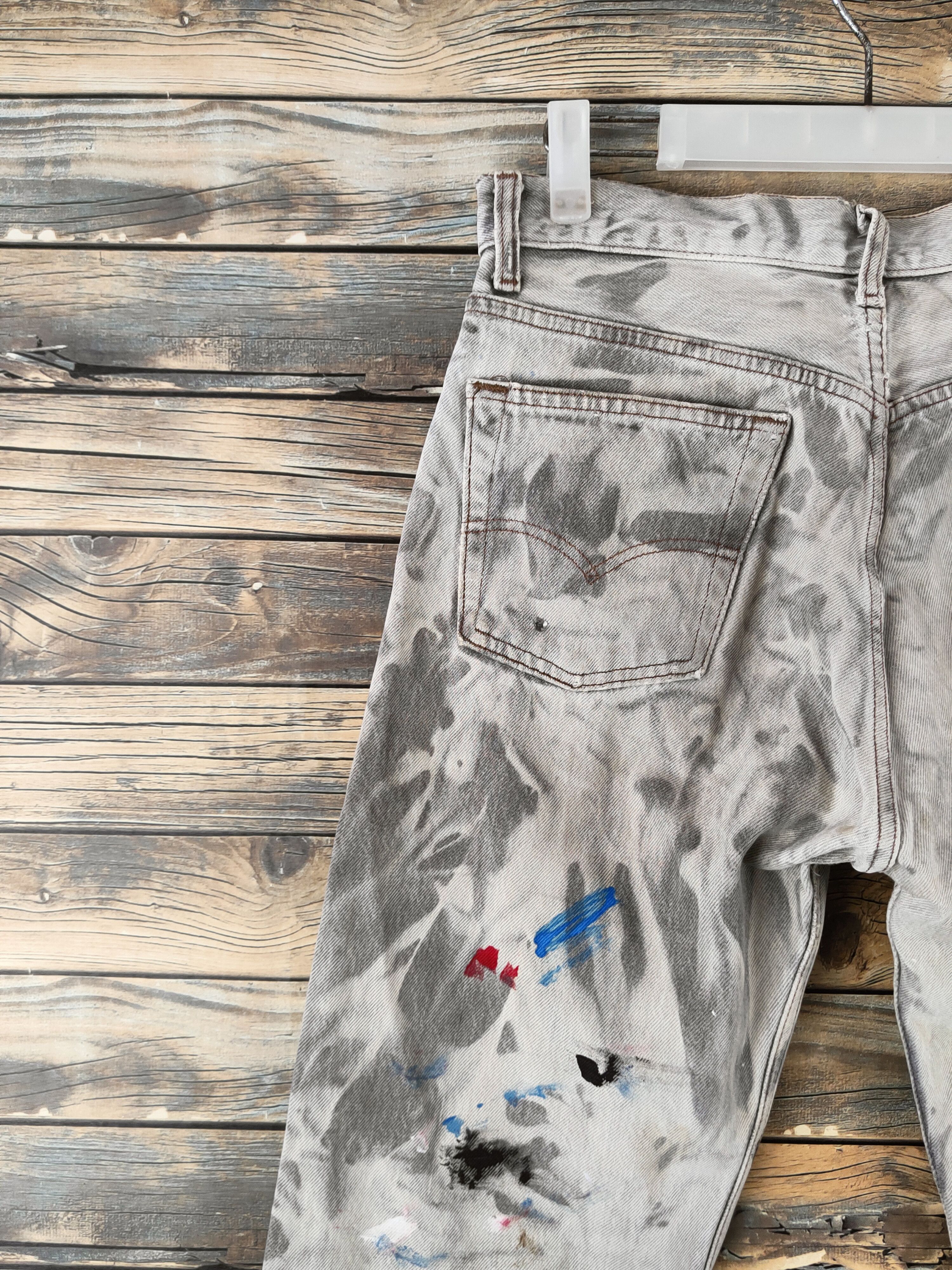 Levi's DL 501 Levi's Painter reconstructed Ripped denim #46-957 Size US 29 - 8 Thumbnail