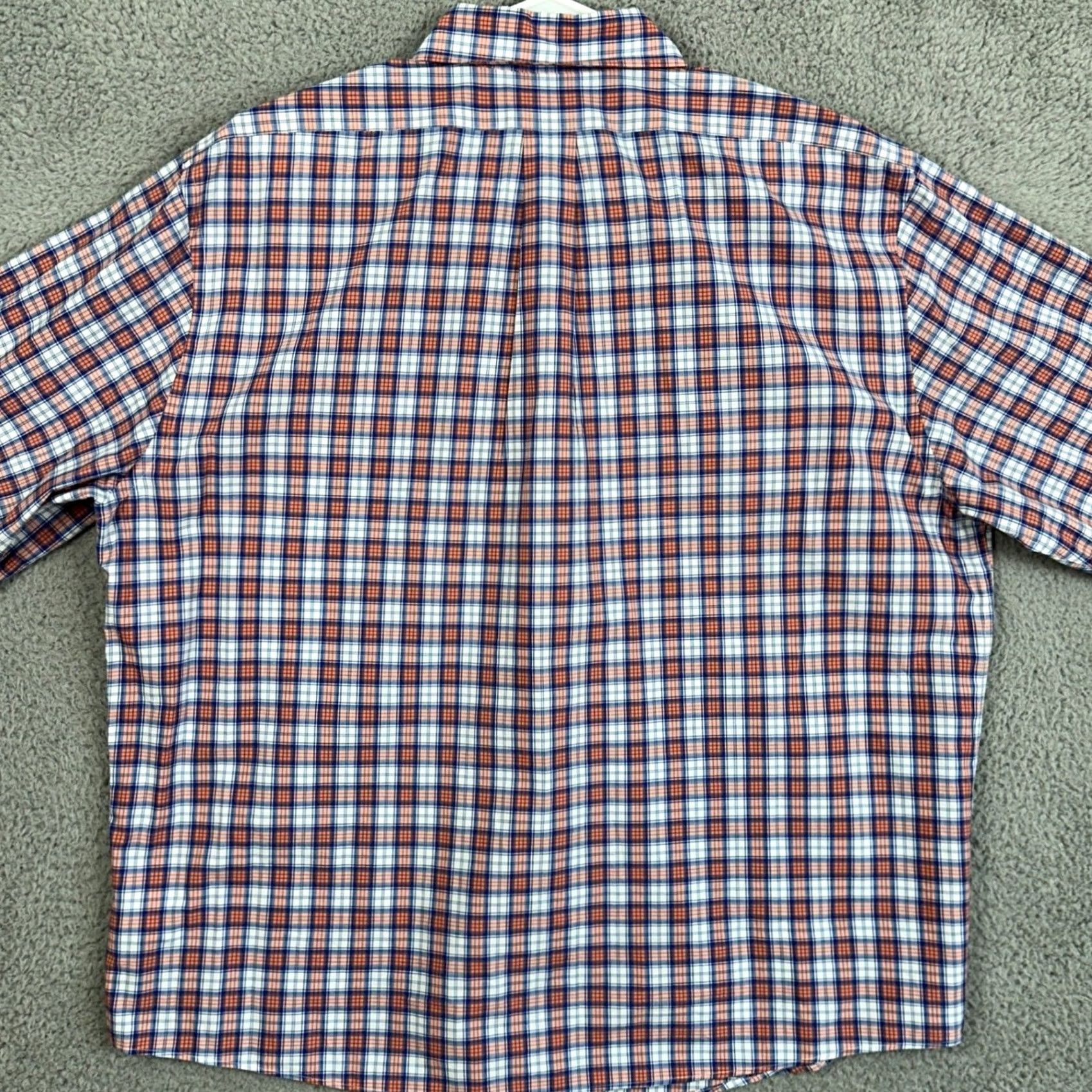 Brooks Brothers Brooks Brothers Mens XL Shirt Button Down Blue Orange Plaid Cotton Pocket EUC Size US XL / EU 56 / 4 - 3 Thumbnail