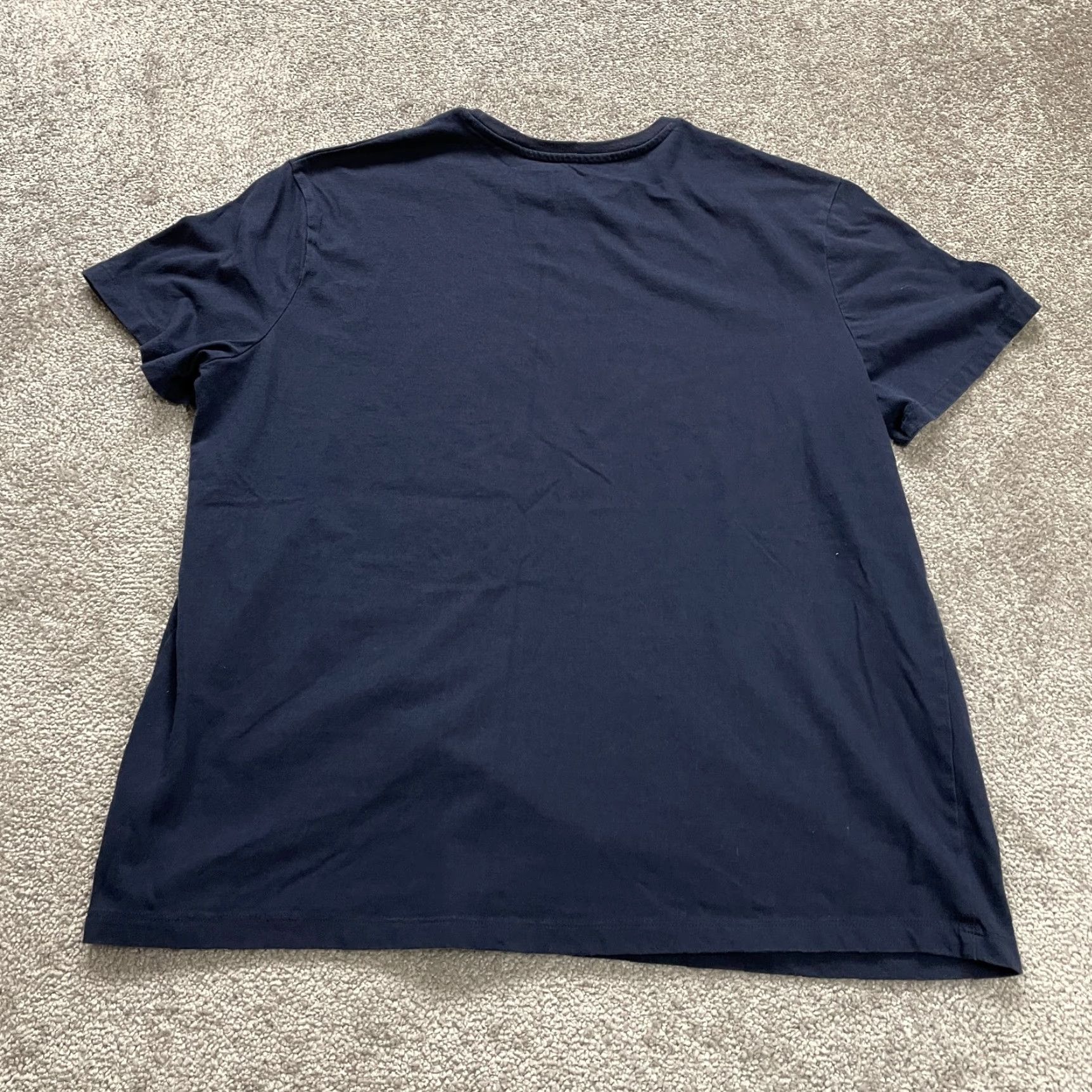 Vintage Goodfellow T-Shirt Shirt Mens XL Navy Blue Solid Crew Neck Short Sleeve Top Regular Cotton Branding Logo Classic outdoor 90s Mens Size US XL / EU 56 / 4 - 2 Thumbnail