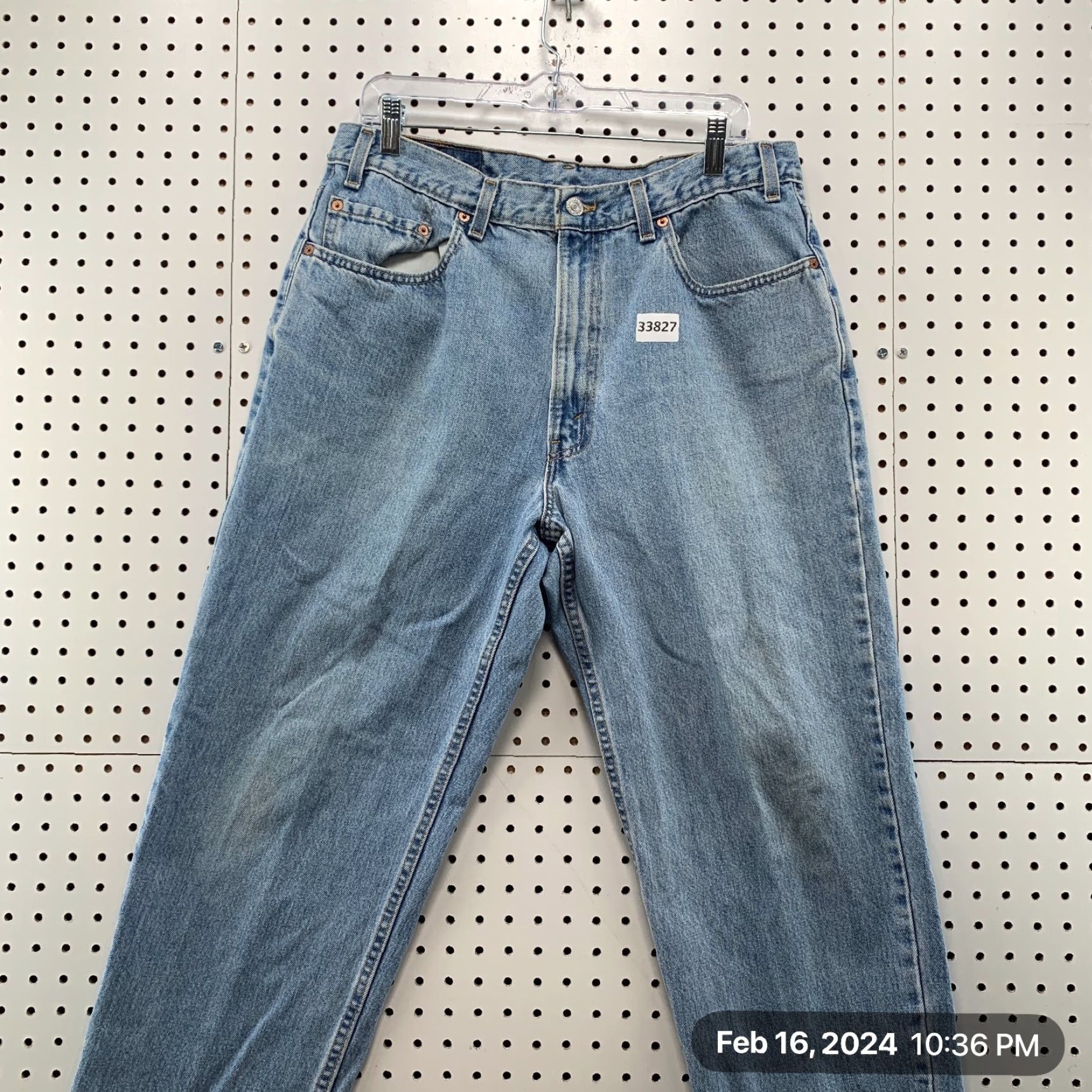 Levi's VINTAGE Levi's 550 Jeans Mens Straight Denim 34x29 Light Wash USA 90s Relaxed Fit Mens Regular Jeans Size US 34 / EU 50 - 2 Thumbnail