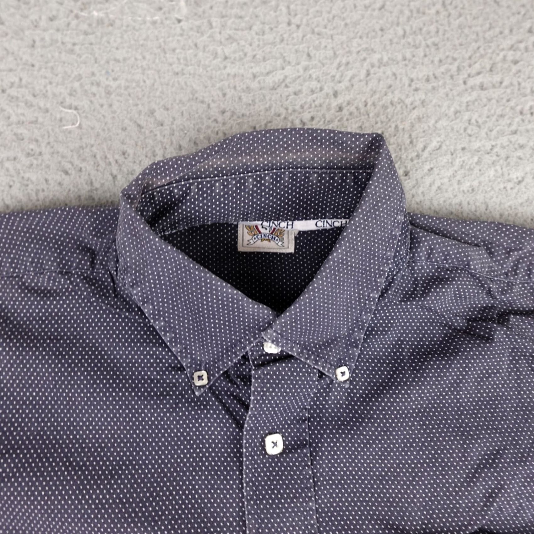 Vintage Cinch Shirt Mens S Gray Geometric Long Sleeve Button Up Western Cowboy Size US S / EU 44-46 / 1 - 5 Thumbnail