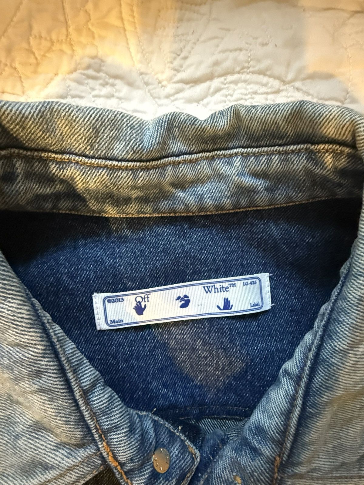 Off-White OFF WHITE denim patchwork jacket FALL/WINTER 2020 Collection Size US XL / EU 56 / 4 - 5 Thumbnail