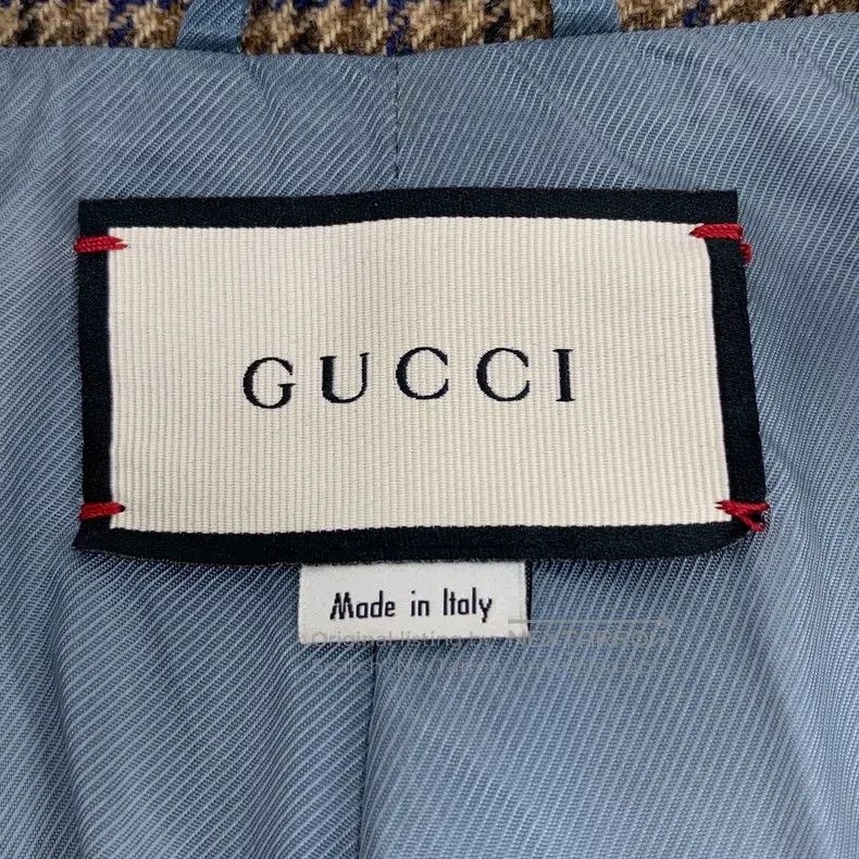 Gucci Gucci Brown checkered wool lapel single-breasted long-slee Size XS / US 0-2 / IT 36-38 - 6 Thumbnail