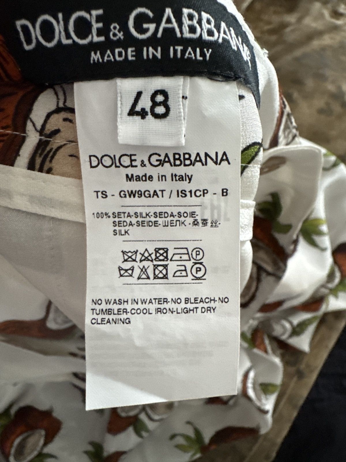 Dolce & Gabbana Dolce & Gabbana “Coconut” Print Silk Trousers – 48IT Size US 32 / EU 48 - 5 Thumbnail