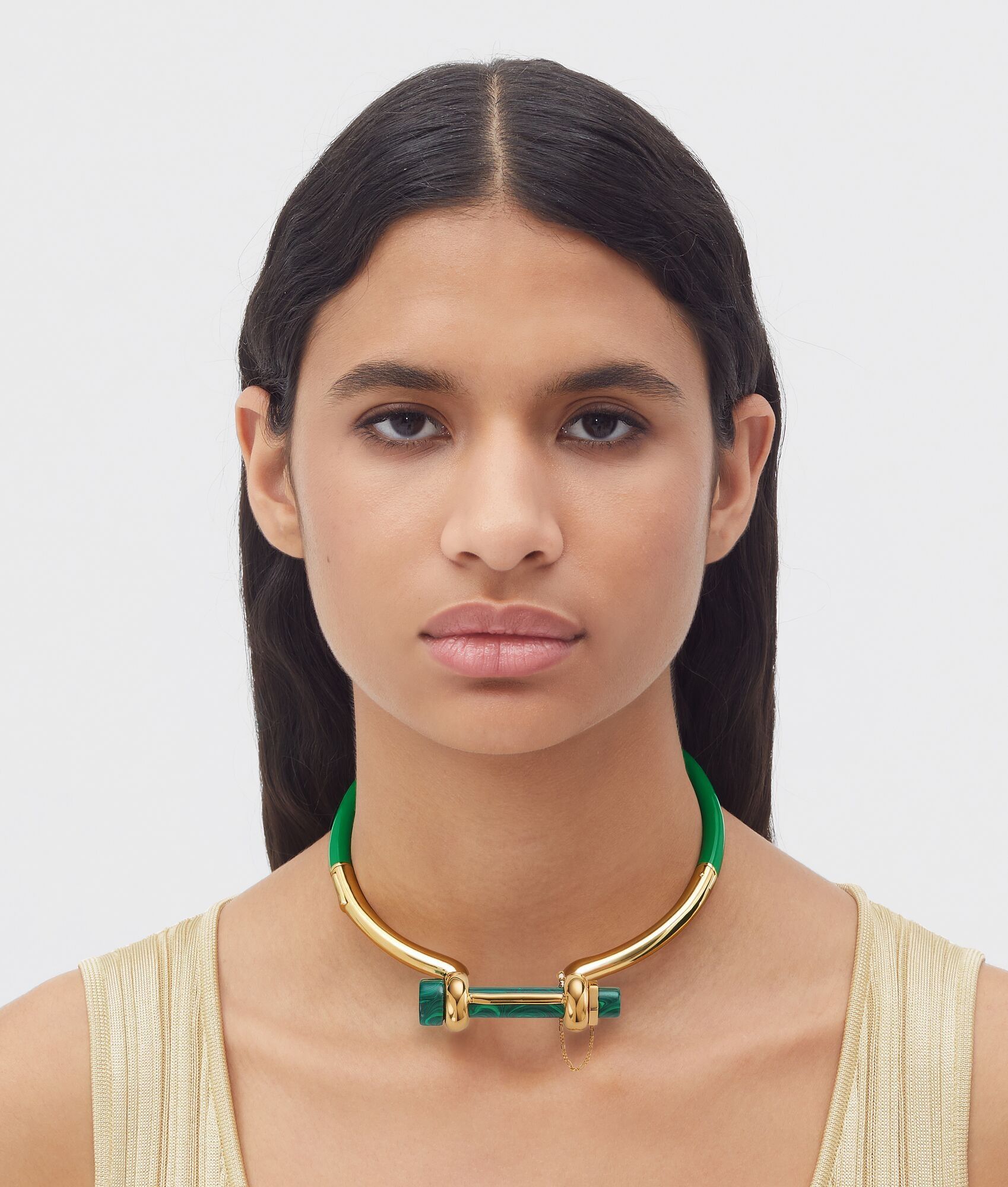 Bottega Veneta o1n1vont0425 Size: OS / Bolt Necklace in Malachite/Parakeet Size ONE SIZE - 2 Thumbnail