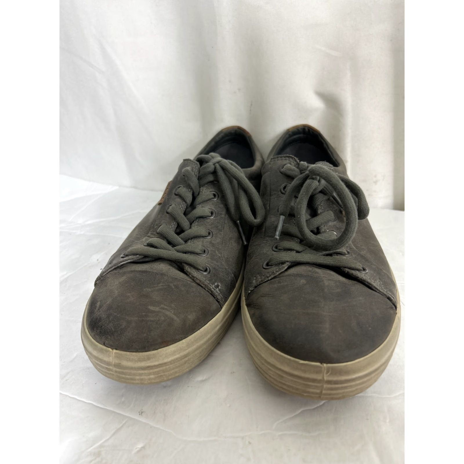 Ecco Mens ECCO Soft 7 Sneaker Casual Leather Titanium Gray 8.5/8 US 42 EU Lace Up Breathable Cushioned Leather Upper Rubber Sole Mens Size US M / EU 48-50 / 2 - 6 Thumbnail
