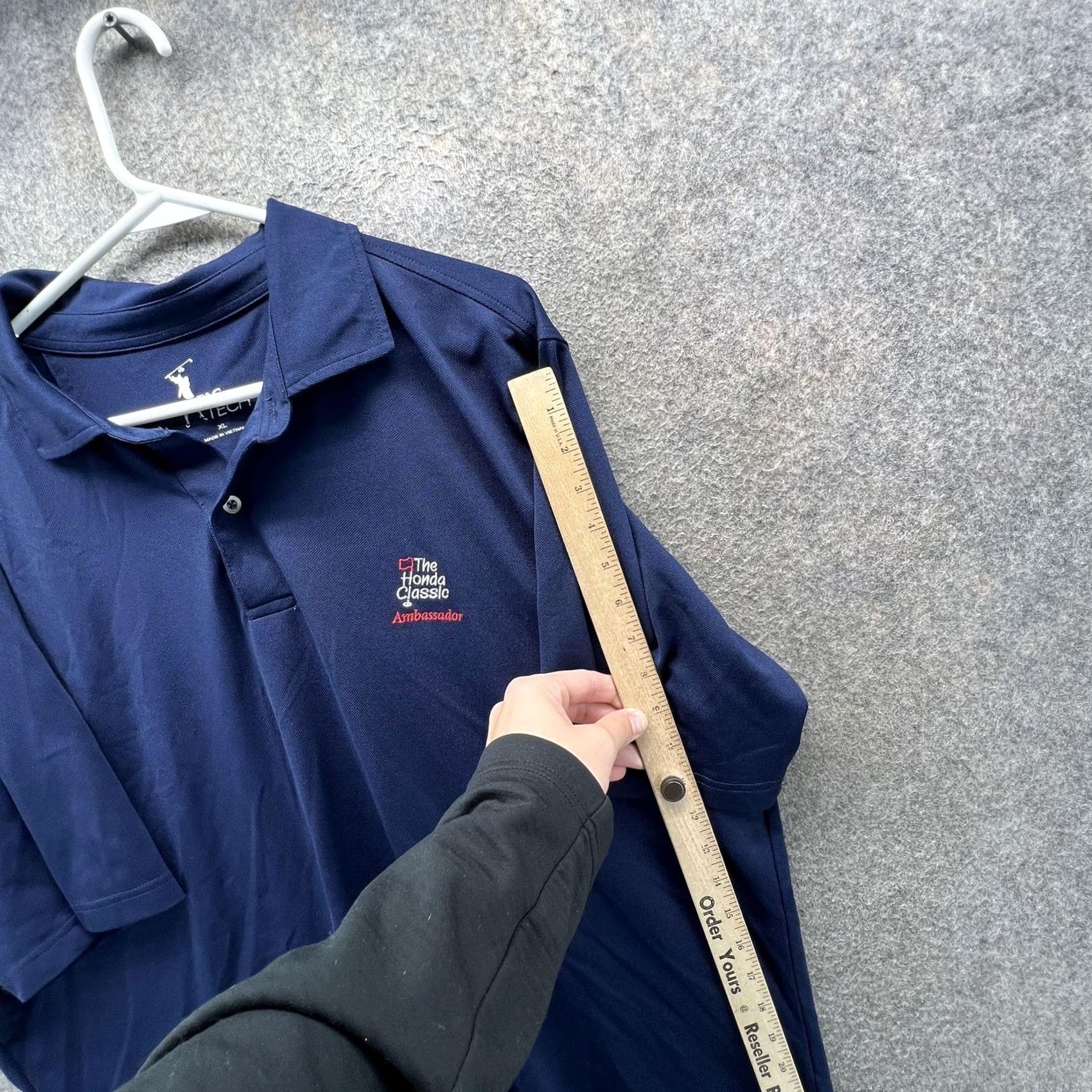 Vintage F&G Tech Polo Shirt Mens XL Blue Solid Honda Classic Golf Performance Ambassador Shirt Size US XL / EU 56 / 4 - 7 Thumbnail