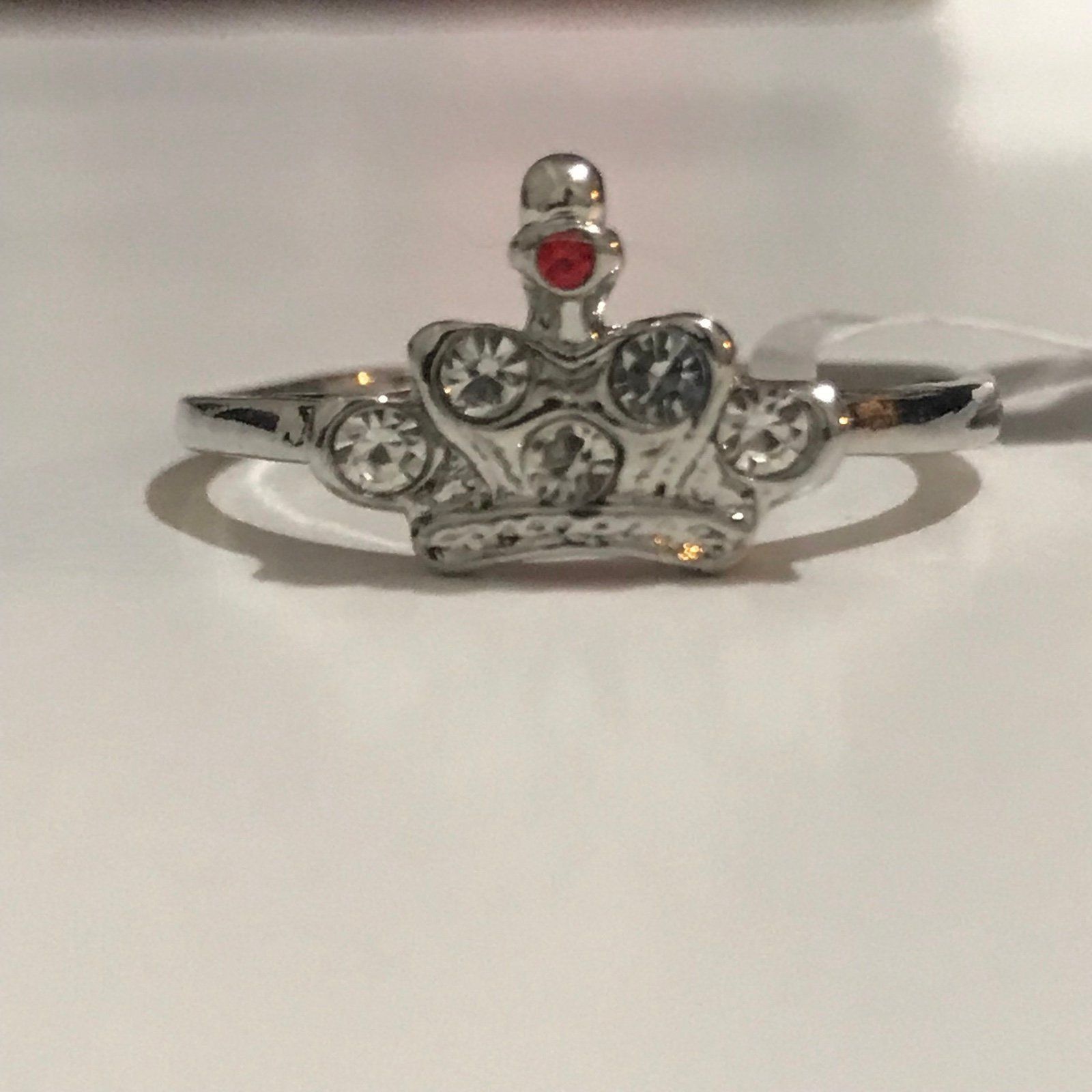 Other Adorable Red Rhinestones Ring With Silver Tone Size 8.5 Size ONE SIZE - 3 Thumbnail