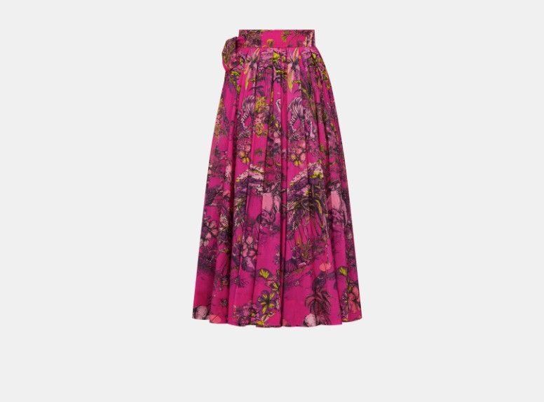 Dior o1w1db10824 Mid-Length Pleated Skirt in Multicolor Size 30" / US 8 / IT 44 - 2 Thumbnail