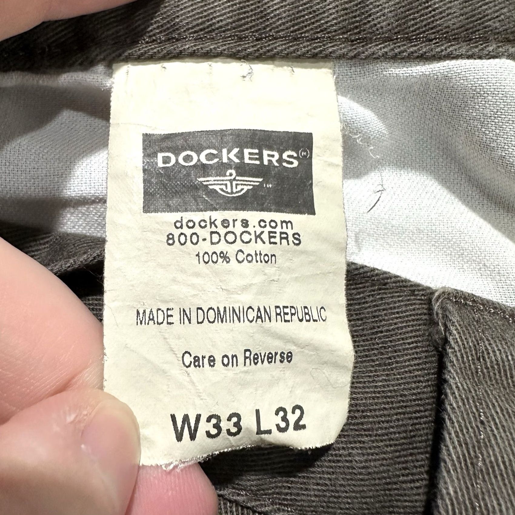Dockers DOCKERS Khaki Pants Mens Brown Pleated Relaxed Straight 33x32 (33x31.5) Size US 33 - 3 Thumbnail