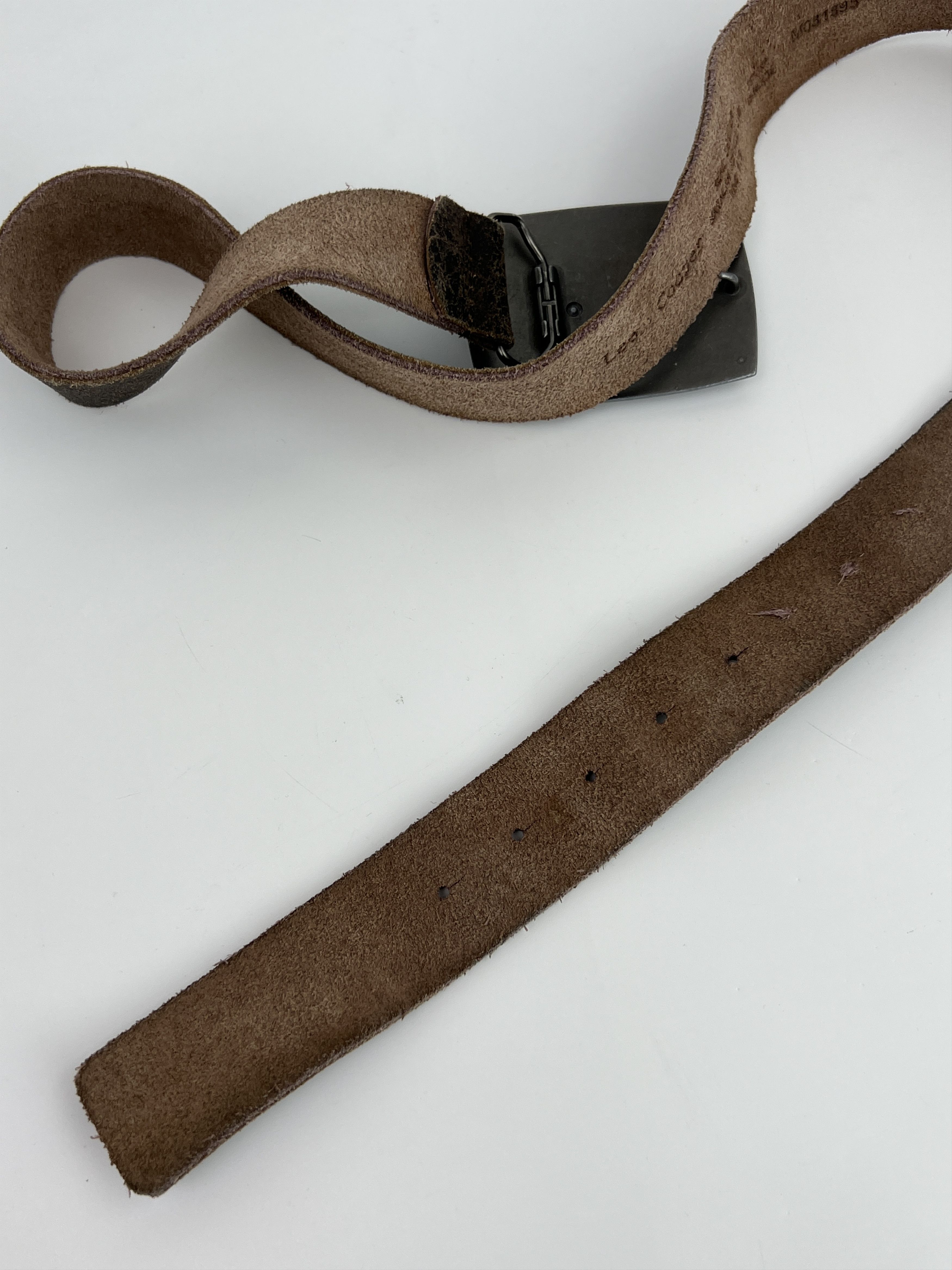 Vintage Y2K Lee Cooper Eagle Large Buckle USA Leather Belt Size ONE SIZE - 6 Thumbnail