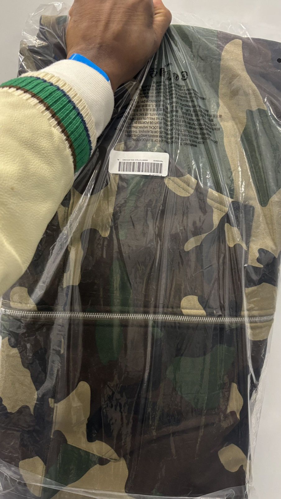 Supreme “S Logo” Zip Up Sweatshirt, Woodland Camo (XL) [F/W 25] Size US XL / EU 56 / 4 - 4 Thumbnail