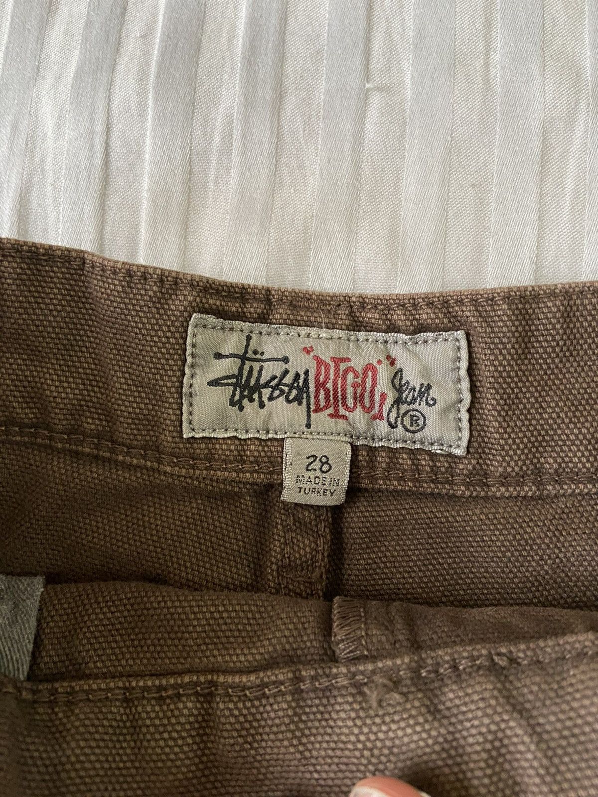 Stussy × Vintage Stussy Washed Brown Denim BigOl Short 28 SIZE Size US 28 / EU 44 - 6 Thumbnail