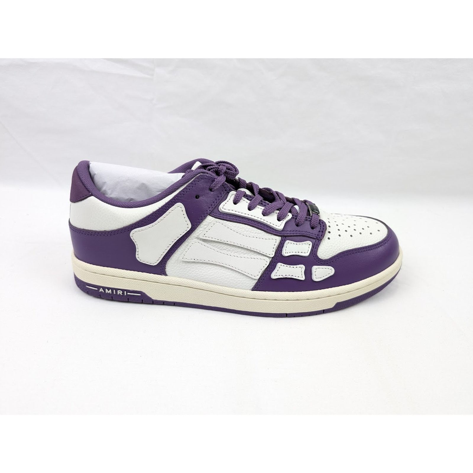 Amiri o1rshd1 Skeleton Low-Top Sneakers in Purple/White Size US 13 / EU 46 - 1 Thumbnail