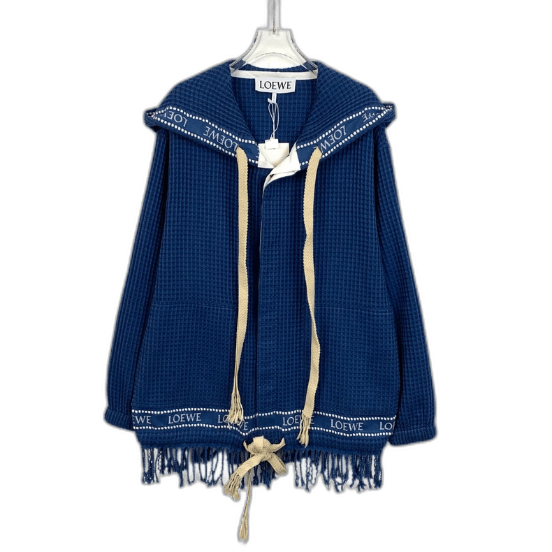 Loewe Loewe Blue Hoodie with Tassels and Embroidery Size US M / EU 48-50 / 2 - 1 Thumbnail