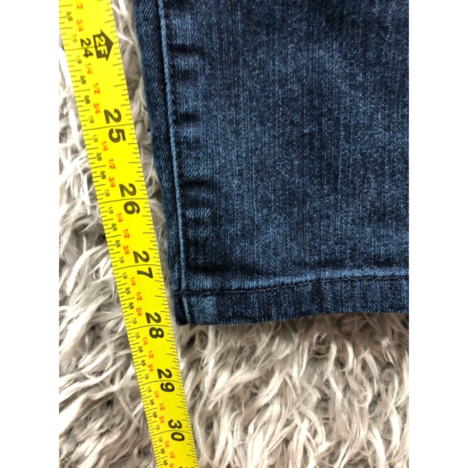 Vintage Style&Co Slim Leg Jeans Womens Size 6 Short Blue Denim Slim Fit 5-Pocket Straight Mid Rise Classic Modern Size 28" / US 6 / IT 42 - 3 Thumbnail