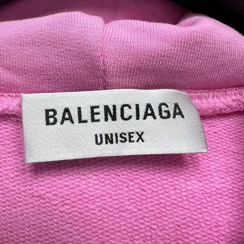 Balenciaga Balenciaga Pink Front and Back Embroidered Hoodie Sweatshi Size US M / EU 48-50 / 2 - 3 Thumbnail