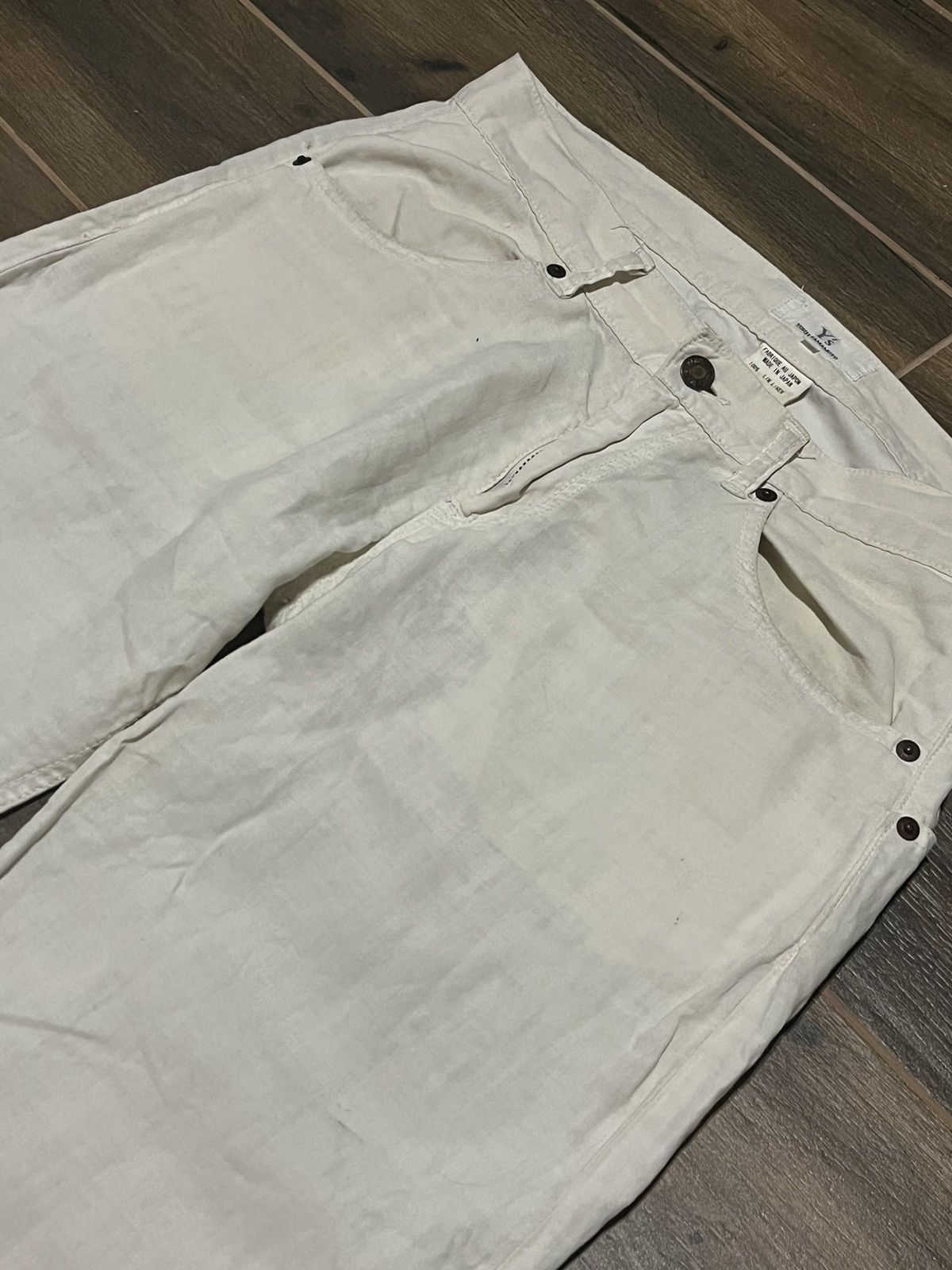 Yohji Yamamoto 🎐 Y's [1990s] Wide Textured Linen Pants Size US 30 / EU 46 - 3 Thumbnail