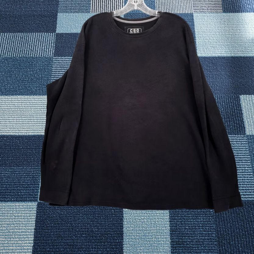 Vintage CSG Champs Sportwear Mens XL Black Waffle Knit Sweater Size US XL / EU 56 / 4 - 1 Thumbnail
