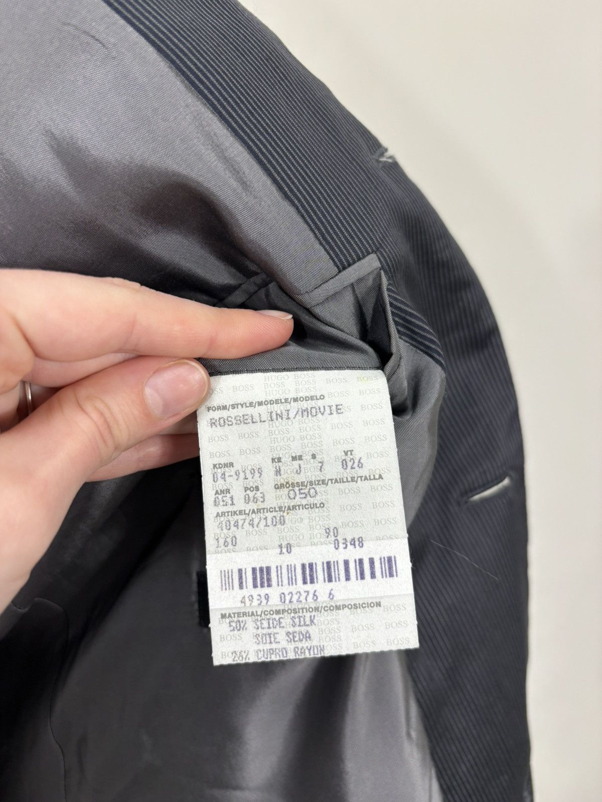Hugo Boss Hugo Boss Rossellini/Movie Men’s 2-Piece Gray Silk Suit Size 40R - 10 Thumbnail
