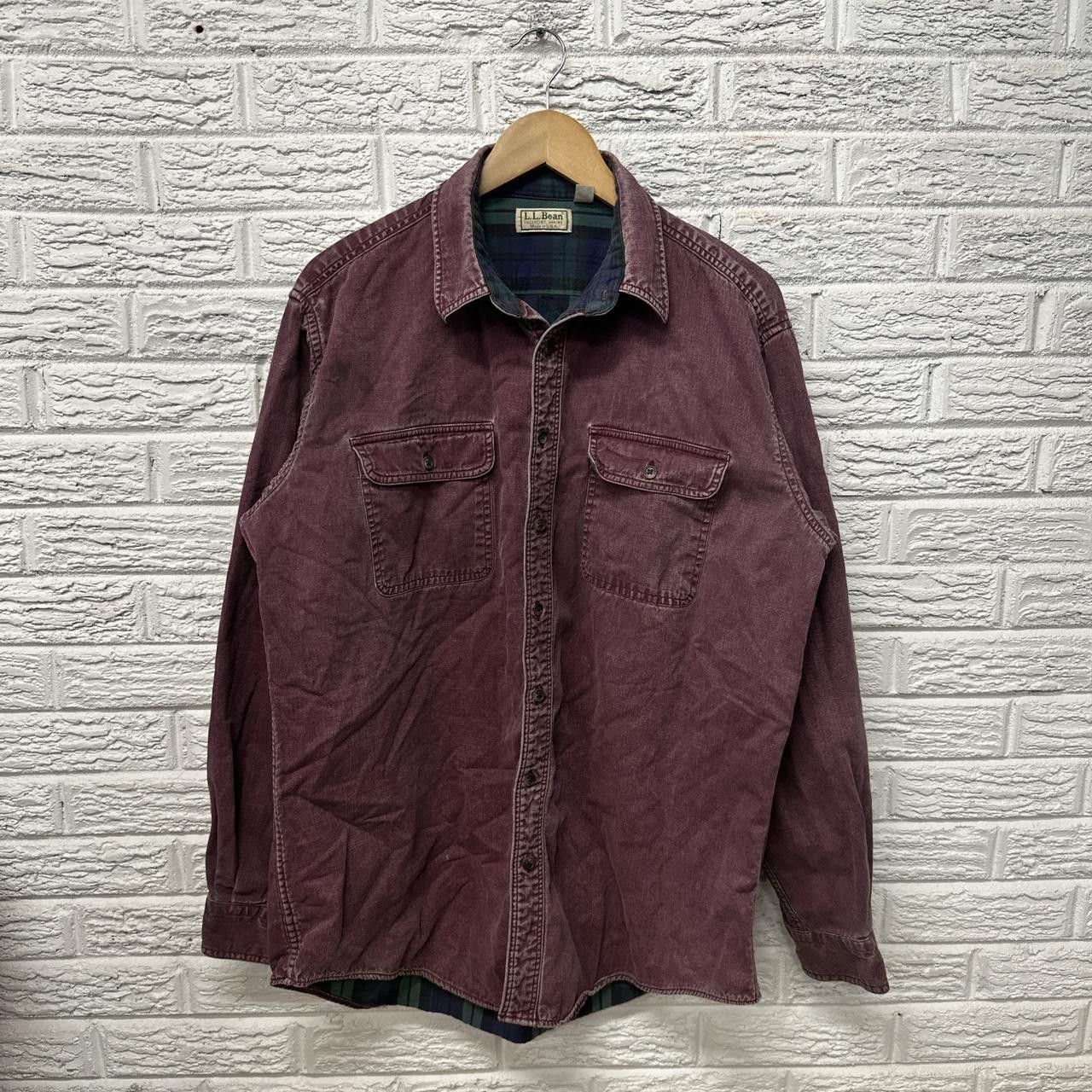 L.L. Bean Vintage L.L.Bean Flannel Lined Shacket Men’s Large Size US L / EU 52-54 / 3 - 2 Thumbnail