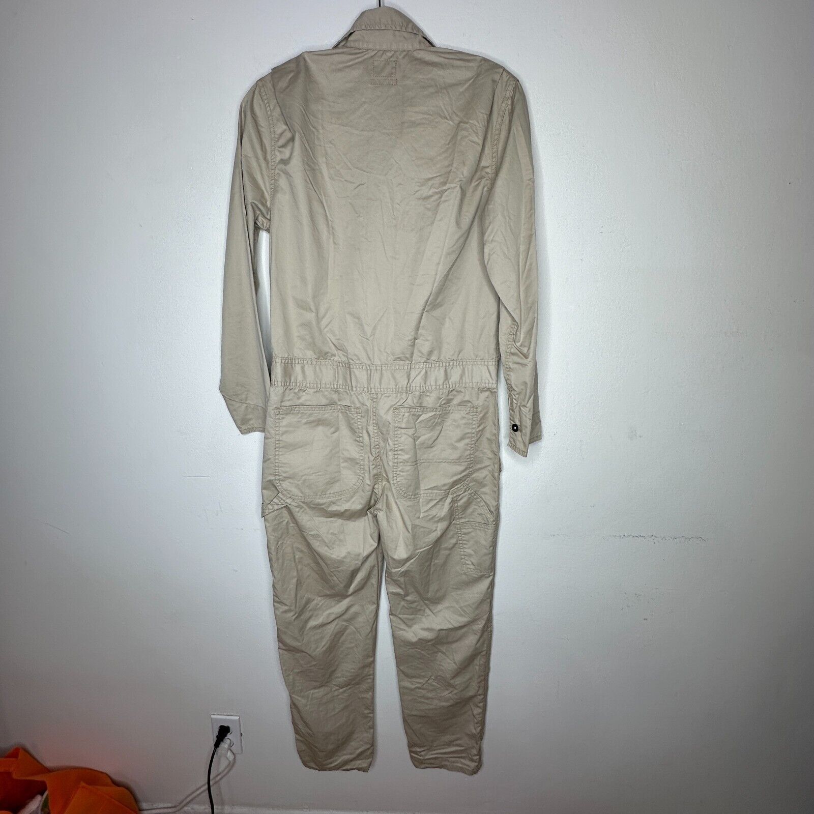 Civilianaire Civilianaire Khaki Twill Zip Long Sleeve Utility Jumpsuit XS Size 26" / US 2 / IT 38 - 4 Thumbnail